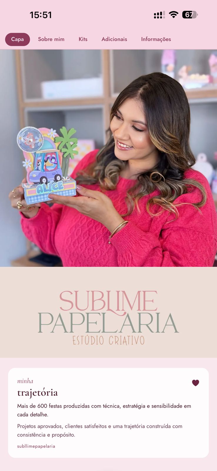 Editor do Catálogo Premium · Maiflix · com 53 visualizações e link da papelaria personalizado